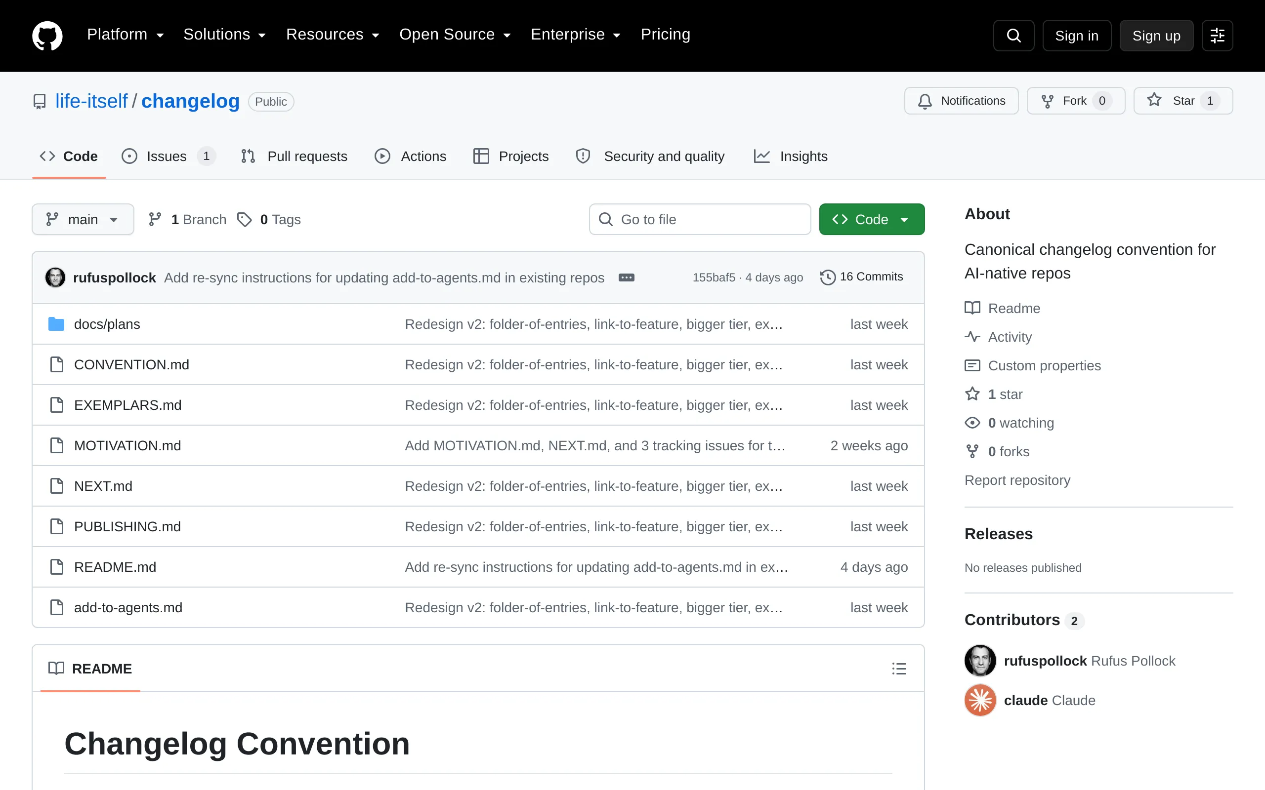 life-itself/changelog on GitHub
