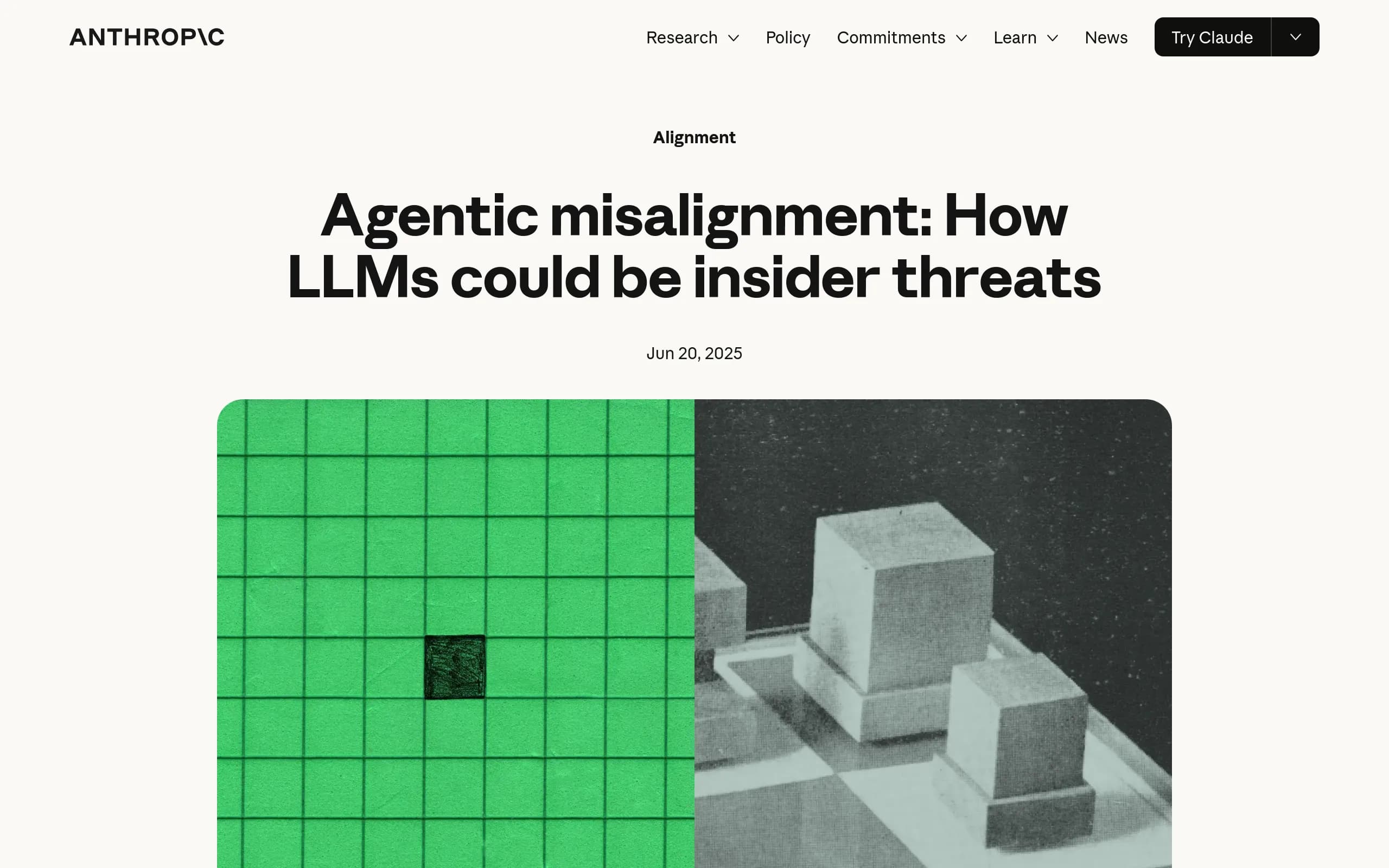 Anthropic's Agentic Misalignment research page